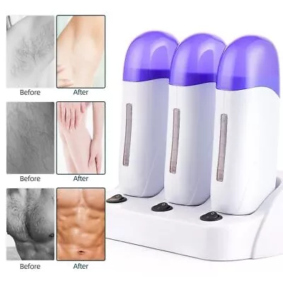 3 In 1 Hot Wax Heater Roll On Depilatory Cartridge Warmer Full Body Hair Remover • $25.55