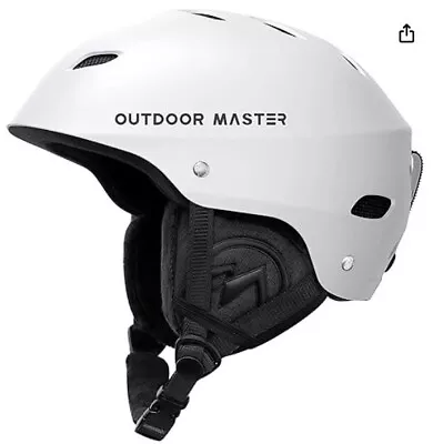 OutdoorMaster Kelvin Ski Helmet - Snowboard Helmet-White-Medium • $13.99