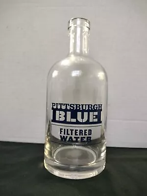 Vintage Pittsburgh Blue Filtered Water Glass Bottle Advertising Pennsylvania  • $9.99