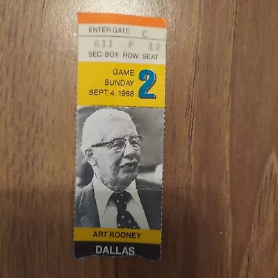 Dallas Cowboys Michael Irvin Rookie Debut Ticket Stub Vs Pittsburgh 1988 • $99.99