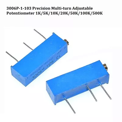 3006P-1-103 Precision Multi-turn Adjustable Potentiometer 1K5K10K20K50K100K500K • $2.66