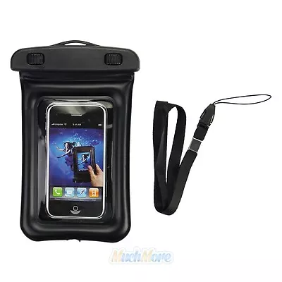 Black Waterproof Dry Pouch Bag Case For Camera Cell Phone PDA UnderWater 20M New • $7.99