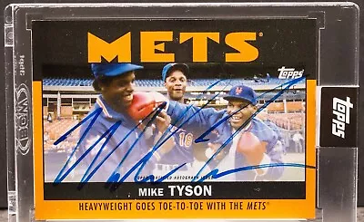 IRON MIKE TYSON 2021 Topps Once Upon A Time In Queens Orange On Card Auto 1/5 • $54