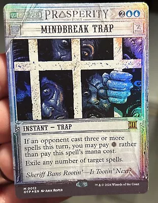 Mindbreak Trap - Foil - MTG Outlaws Of Thunder Junction: Breaking News - Mint  • $35