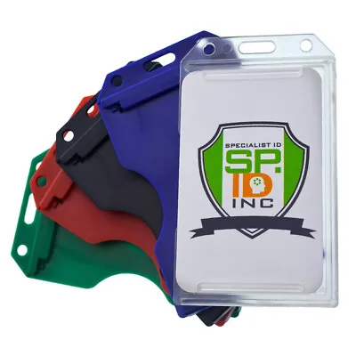 5 Pack - Specialist ID Multiple Card Badge Holder - Vertical Heavy Duty Plastic • $12.99