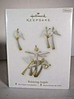 2008   Rejoicing Angels  Set Of 3 Miniature Hallmark Ornaments • $3.99