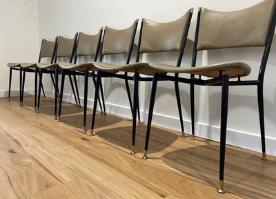 $200 • Buy 6 X Aristoc Mitzi Dining Chairs Mid Century Grant Featherston