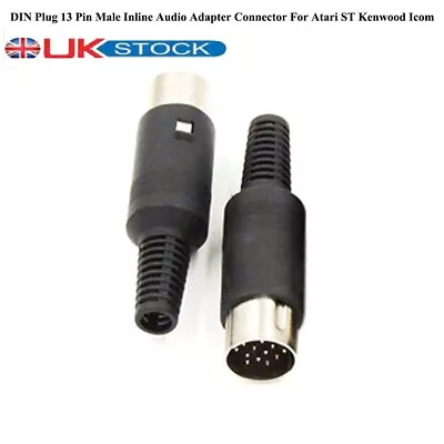 2PC 13 PIN DIN Plug For Atari ST Kenwood Icom Radios • £4.29