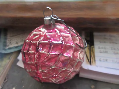Antique Made In Germany Tri Colred Pressed Ribbon Ball Christmas  Ornament 2  • $11.99