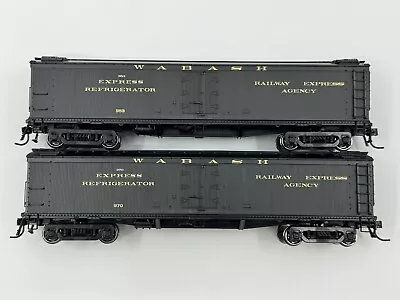 HO Lot Of 2 Broadway Limited Wabash GACX 53’ 6” Wood Express Reefer Car Boxcars • $40