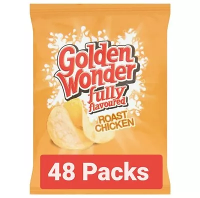 £22.95 • Buy Golden Wonder Fully Flavoured 48 Potato Crisps Packs Mega Value Big Box(48x 25g)