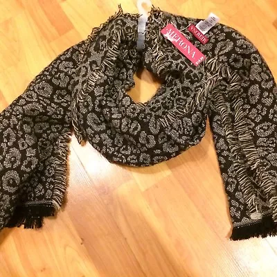 WB3 NEW WOMEN'S MERONA Blanket Scarf BROWN TAN ANIMAL PRINT  Leopard Cheetah • $9.99