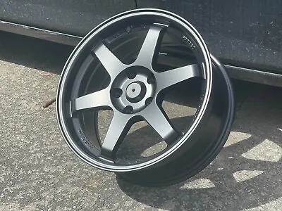 4 Pcs 17x7.5 TE37 Style Black Alloy Rim 5x100 5x114.3 5x108 5x105 5x115 5x120  • $949.99