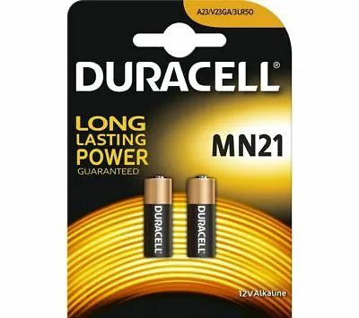 Duracell MN21 Alkaline Batteries 12V - 2 Batteries A23 23A ** AUTHENTIC * • £3.25