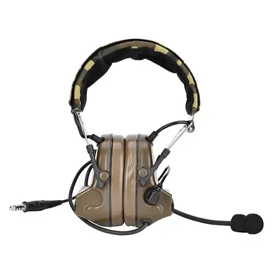 COMTAC II Silicone Earmuff Tactics W/ U94 PTT Walkie Talkie Headset K Head AUS • £84.44