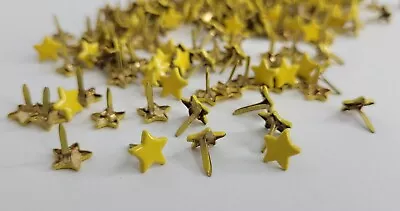 Yellow Stars Decorative Brads Split Pins Paper For Card Making Paper Crafting • £6