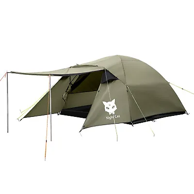 Night Cat 2 Man Camping Tent Portable Outdoor Hiking Tent Easy Set Up 4 Season • $99.99