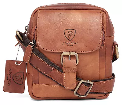 Mens Leather Satchel Designer Ladies Shoulder Cross Body Bag Messenger Travel • £20.24