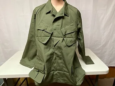 F0020 Original US Military Vietnam War 4 Pocket Ripstop Jungle Jacket XL  W10E • $95