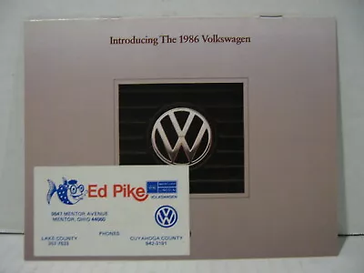 1986 VW Volkswagen Vanagon Golf GTI Jetta Dealer Brochure Catalog • $12.95
