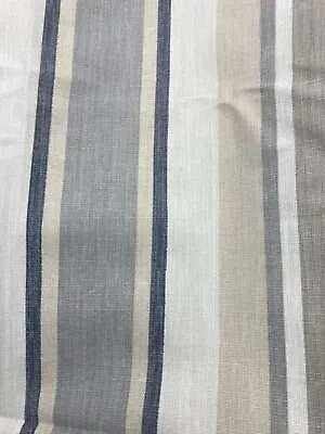 £35 • Buy Laura Ashley Awning Stripe Charcoal Grey Fabric 2.20 Metres