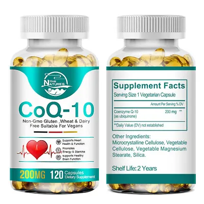 CoQ10 200mg 120 Capsules Q10 C0q 10 Coenzyme Cardiovascular Heart Health • $20.40