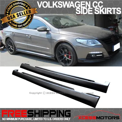 $119.99 • Buy Fits 09-16 Volkswagen CC R-L Style Side Skirts Rocker Panel Extensions Unpainted