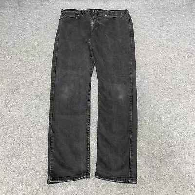 LEVIS 512 Mens 36 Jeans Black Skinny Taper Stretch W36 L32 (15707) • £9.99