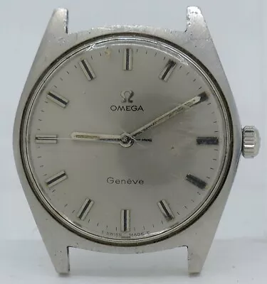 Omega Ref 135.041 Steel Manual Cal.601 34mm Silver Dial Geneve C.1968 $1 NoRes • $157.50