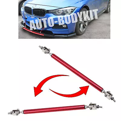 Red Front Bumper Lip Splitter Spoiler Strut Rod Tie Support Bar For Mazda Mx-5 • $99.99