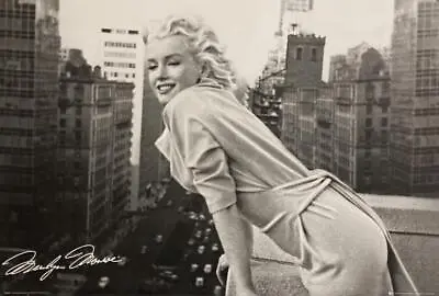 Marilyn Monroe Balcony Rooftop Poster Fashion Icon Wall Art Print 24 X36  - New • $15.95