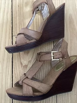 H&M Tan Summer Wedge Shoes Size 6 • £9.99