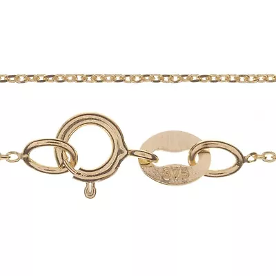 £40.04 • Buy 9ct GOLD FINE TRACE ANCHOR LINK NECKLACE CHAIN 0.8mm - VARIOUS LENGTHS AVAILABLE