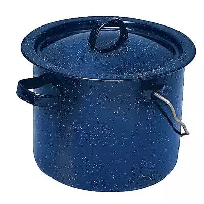 Campfire Enamel Billy 18cm Camping Cookware Cooking Travel Pot Kettle Hiking • $29.99