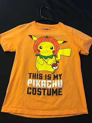 $5.95 • Buy Pokemon This Is My Pikachu Costume Halloween T-shirt Kids Size Medium!