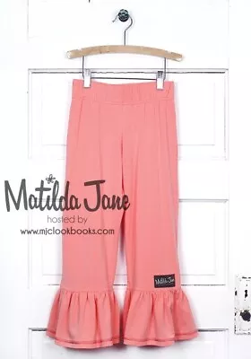 Matilda Jane Girls Sz 8 Sherbet Big Ruffle Pants EUC / New Secret Fields • $12.95