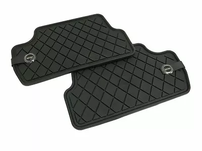 2 Pc OEM Mini Cooper F55 All Weather Floor Mat Set Rear Mini Logo 51472358056 • $51.78