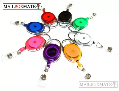 £2.99 • Buy Id Card Reels - Retractable Reel Ski Pass Lanyard Id Holder Key Chain Metal Body