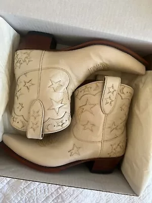 Miron Crosby Natalie Crème Cowboy Boots/Women’s Size 11 NEVER WORN! Retail: 2195 • $1000