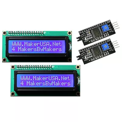 1602 LCD 16x2 HD44780 Character With IIC I2C Serial Interface Blue • $9.99