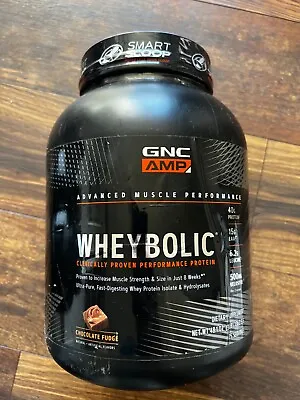 GNC AMP Wheybolic Chocolate Fudge 48.1 Oz (3 LB) Exp. 11/24 • $52.24