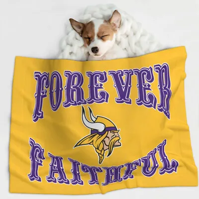 Minnesota Vikings Pet Blanket  FOREVER FAITHFUL  Pet Blanket For Puppy & Cat • $11.39