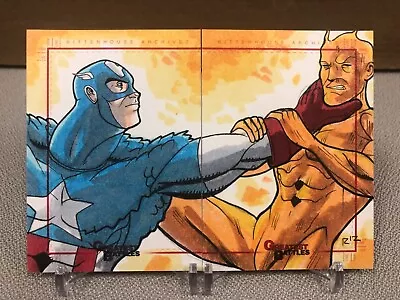 2013 Rittenhouse Marvel Greatest Battles Captain America Puzzle Sketch 1/1 • $7