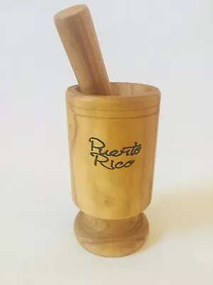 Puerto Rico Wood Mortar & Pestle Pilon Madera Tall - Boricua Rican Mofongo • $15