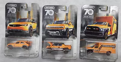 2023 Matchbox 70 Years Special Edition Moving Parts 3/5 4/5 5/5 Orange Set New • $10