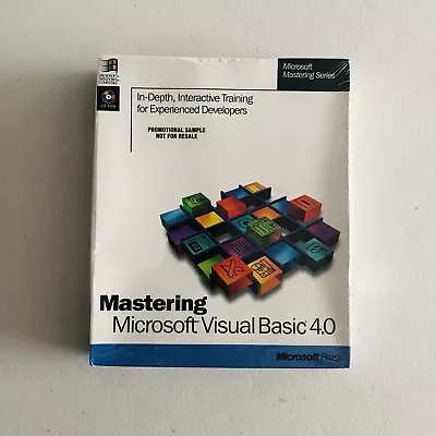 Mastering Microsoft Visual Basic 4.0 - Microsoft Mastering Series CD-ROM Sealed • $151.30
