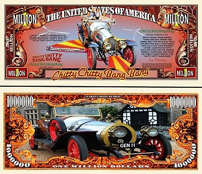 Chitty Chitty Bang Bang Musical Film 1968 Commemorative Million Dollar Bills X 2 • £1.99