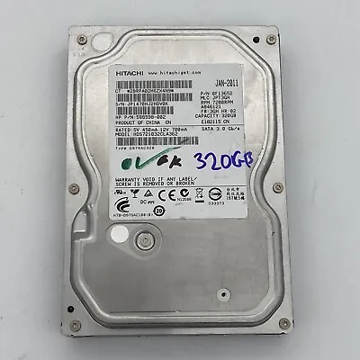 Hitachi 320GB Sata 3.5 HDD 7200RPM  Desktop 3.5 • £10.99