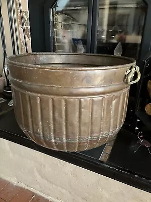 Large Vintage Copper Pot - Made In Turkey - 19  W X 13  H Unique Design • $154