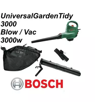 £74.99 • Buy Bosch UniversalGardenTidy 3000 Corded Garden Vacuum / Blower 3000 Watts Blow Vac